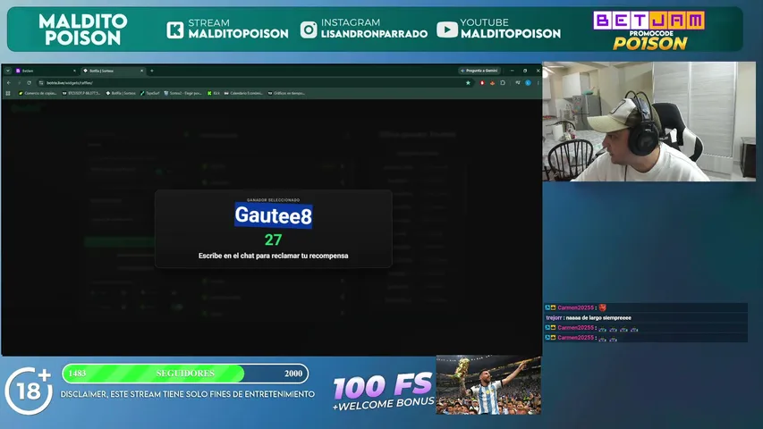 TORNEO CON EL CHAT + TIPEOS  || !BETJAM || !wp || CODE: PO1SON