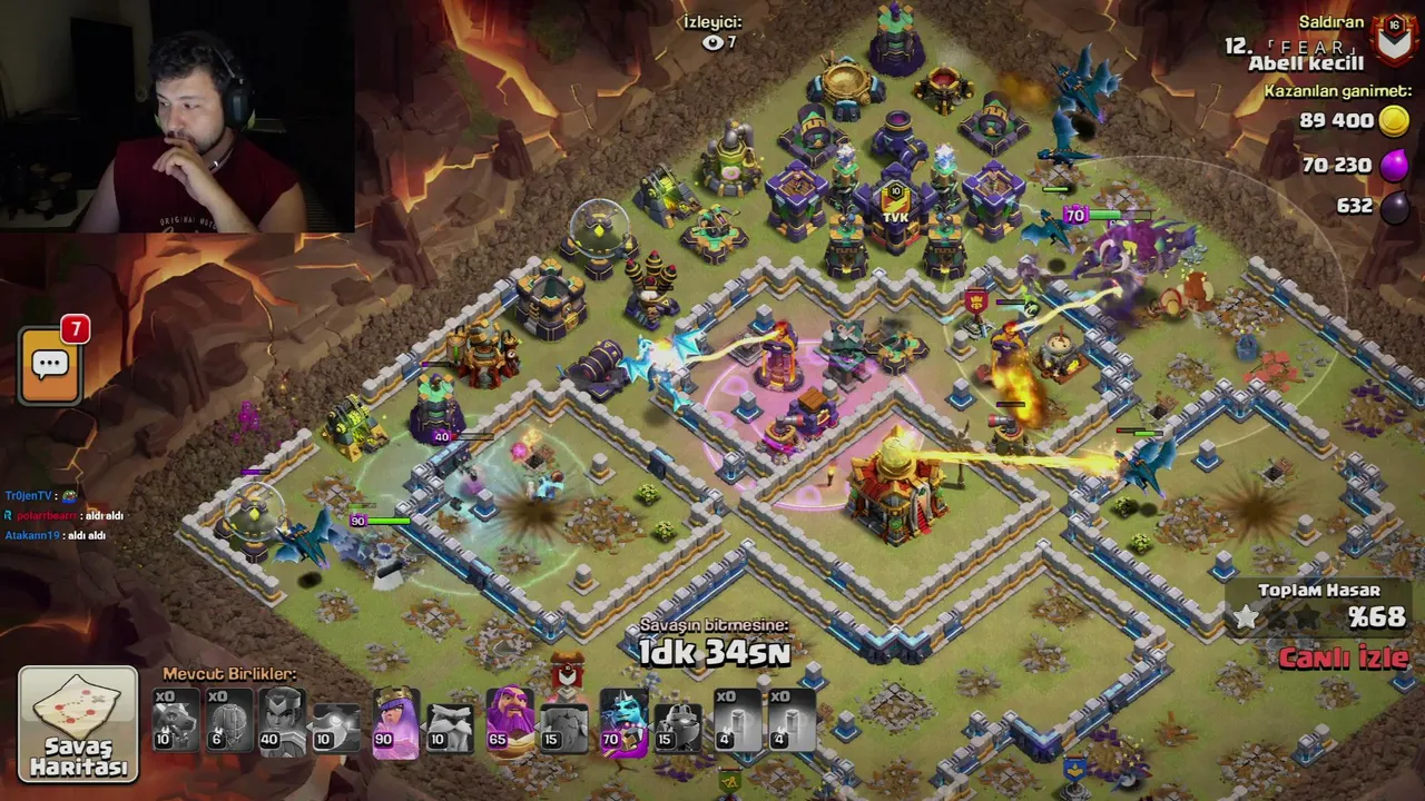 CLASH OF CLANS 'DA İLK  CLAN SAVAŞIMI YÖNETİYORUM !youtube !clan