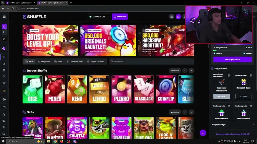 gladwinlee playing Slots & Casino - Live Casino Stream