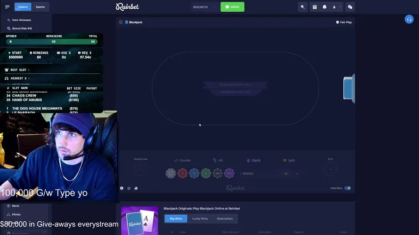 stoutfrost playing Slots & Casino - Live Casino Stream