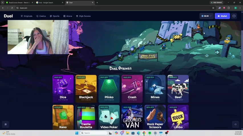 RubyCorona playing Just Chatting - Live Casino Stream