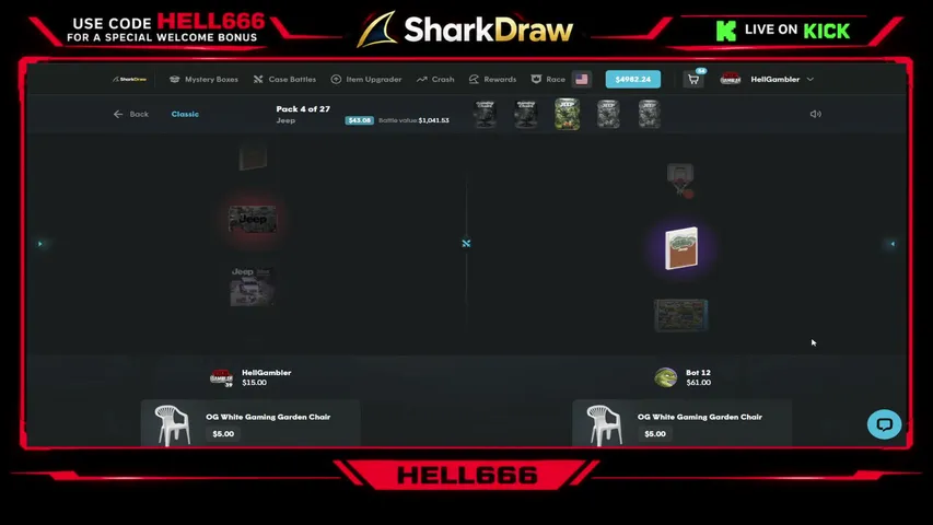 hellgambler playing Slots & Casino - Live Casino Stream