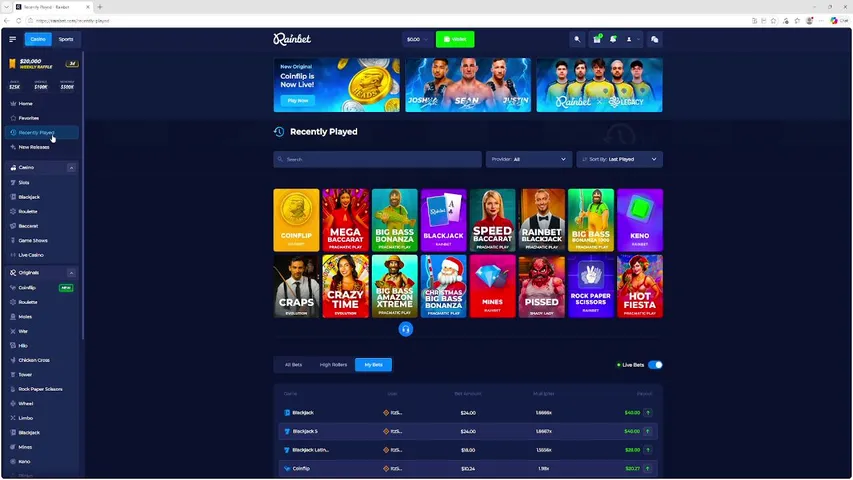 itzshadow playing Slots & Casino - Live Casino Stream