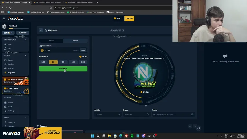 nicotd10 playing Slots & Casino - Live Casino Stream