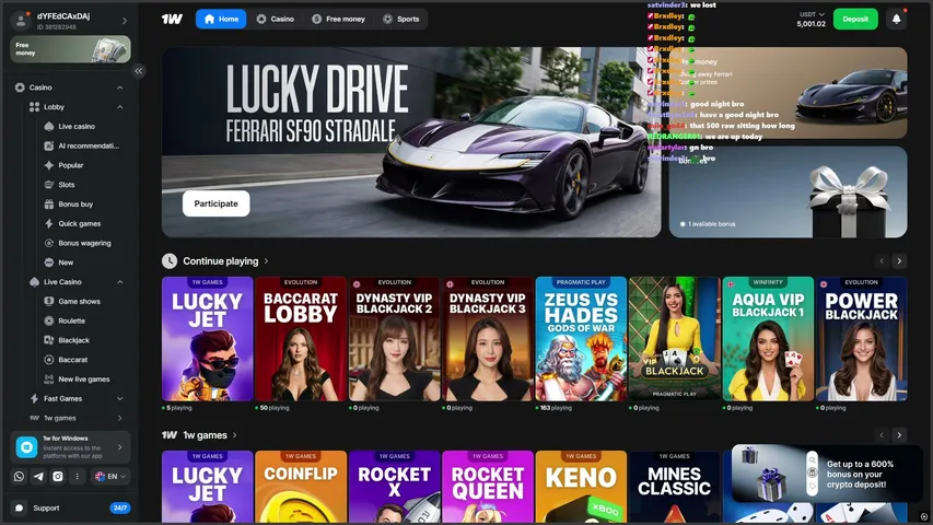 ahdedazs playing Slots & Casino - Live Casino Stream