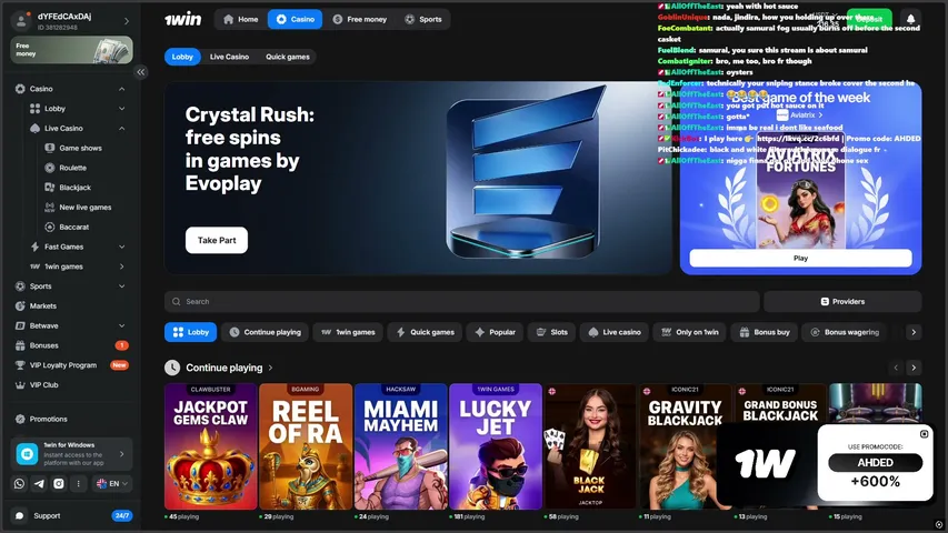 ahdedazs playing Slots & Casino - Live Casino Stream