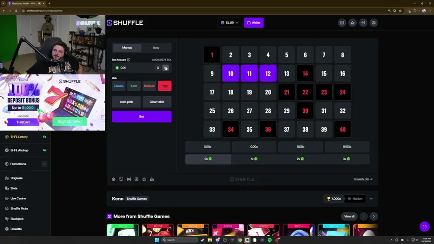 Throat playing Slots & Casino - Live Casino Stream