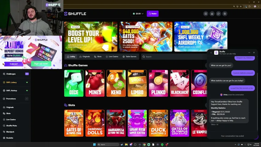 Throat playing Slots & Casino - Live Casino Stream