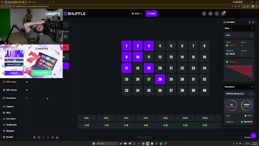 Throat playing Slots & Casino - Live Casino Stream