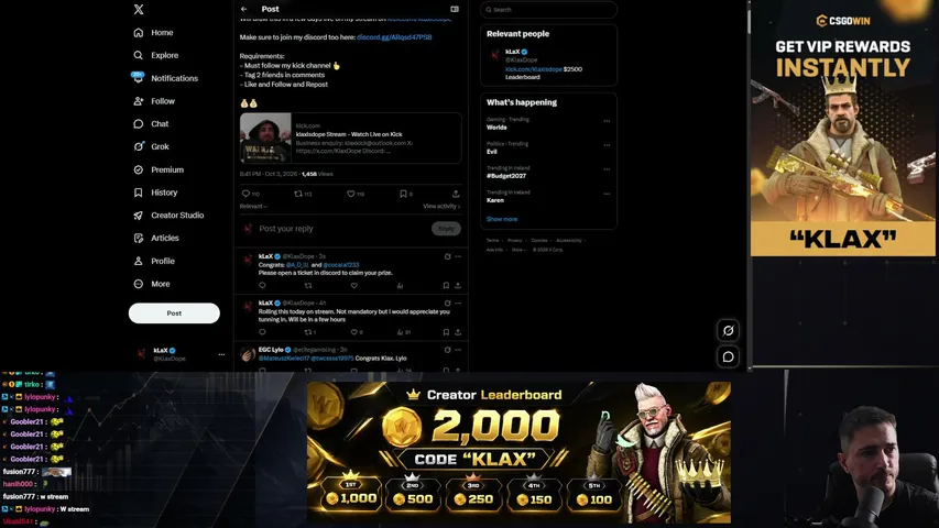 klaxisdope playing Slots & Casino - Live Casino Stream