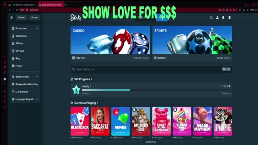 crazzystuff01 playing Slots & Casino - Live Casino Stream