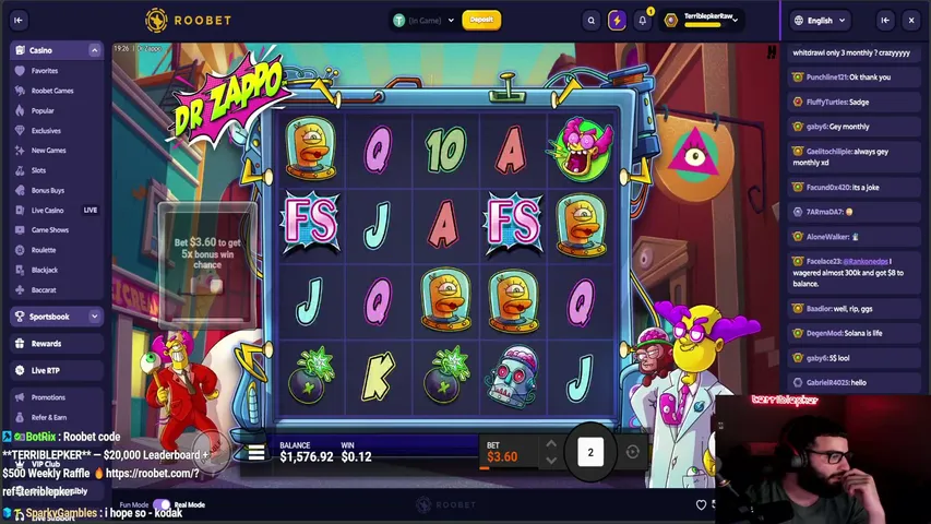 terriblepker playing Slots & Casino - Live Casino Stream