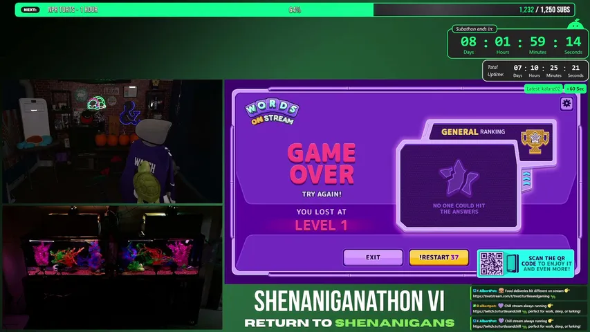 TurtlesAndGaming playing Words on Stream - Live Casino Stream