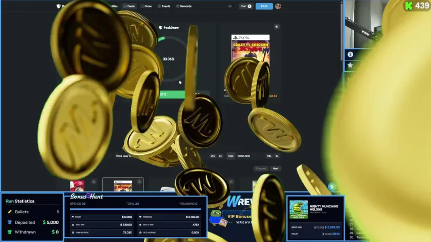 WRewards playing Slots & Casino - Live Casino Stream