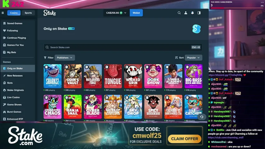 charming_wolf playing Slots & Casino - Live Casino Stream