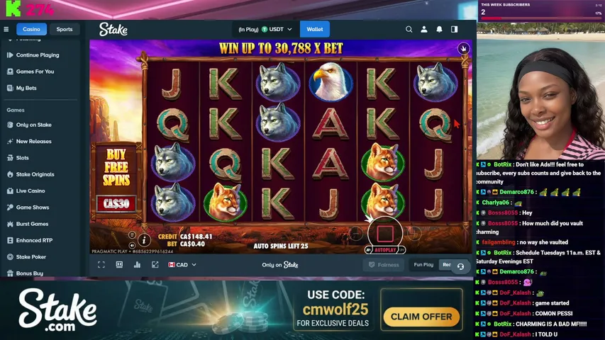 charming_wolf playing Slots & Casino - Live Casino Stream