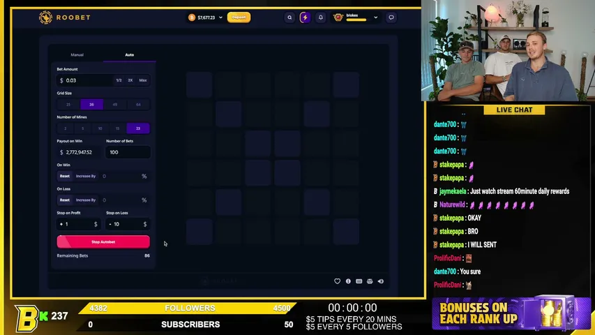 blokes playing Slots & Casino - Live Casino Stream