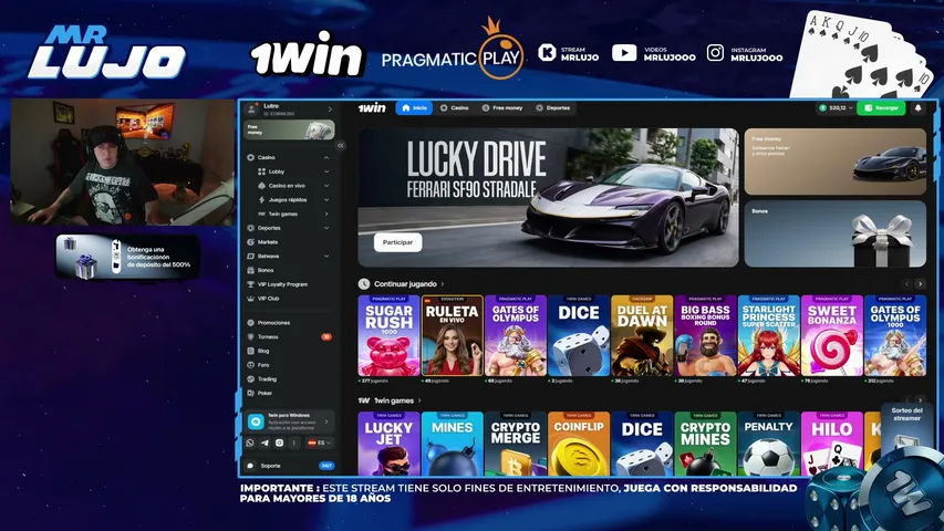 MrLujo playing Slots & Casino - Live Casino Stream