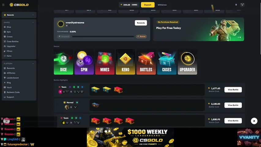 vvanity playing Slots & Casino - Live Casino Stream