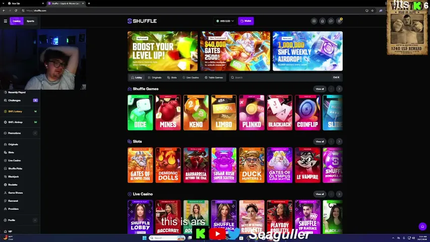 seaguller playing Slots & Casino - Live Casino Stream