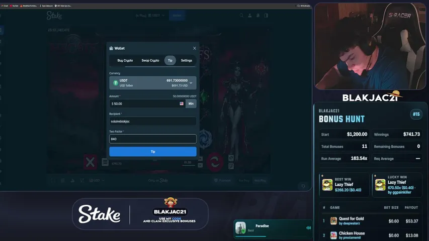 blakjac21 playing Slots & Casino - Live Casino Stream