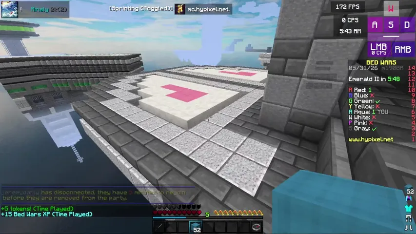 obteniendo muchas wins en bedwars