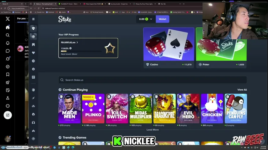 nicklee playing Slots & Casino - Live Casino Stream