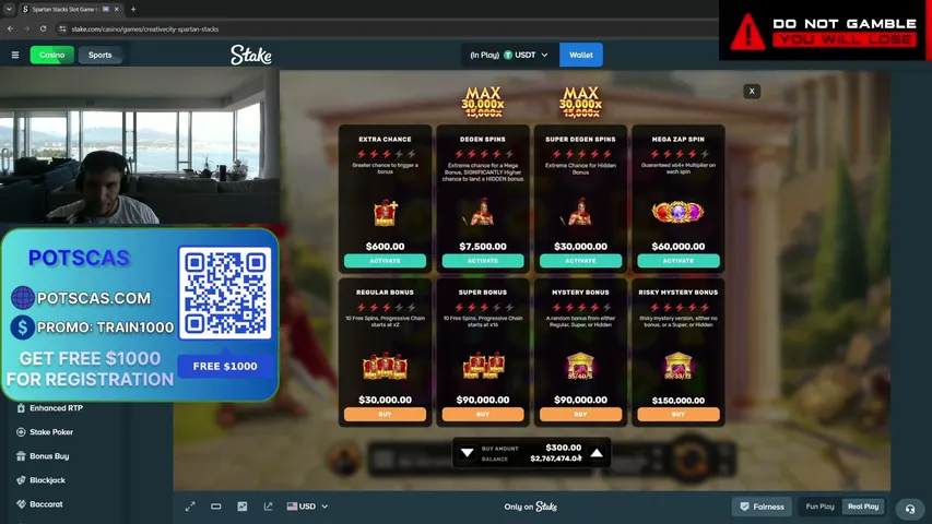 trainwreckstam playing Slots & Casino - Live Casino Stream