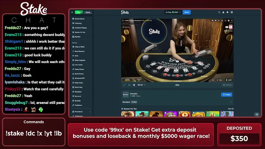 Stake $350 Start | $5k WAGER RACE & Bonuses on 99xrewards.com! | !stake !dc !x !yt !lb
