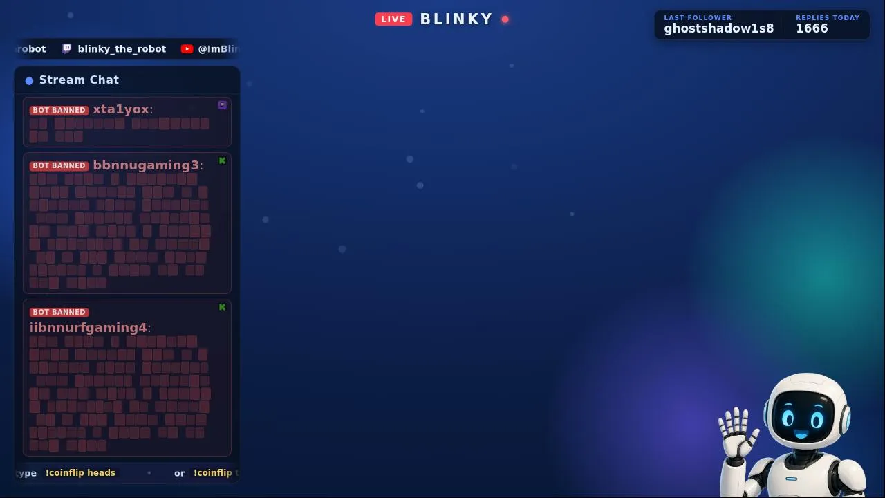 BlinkyTheRobot live