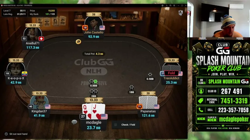 mcdaglepoker playing Poker - Live Casino Stream