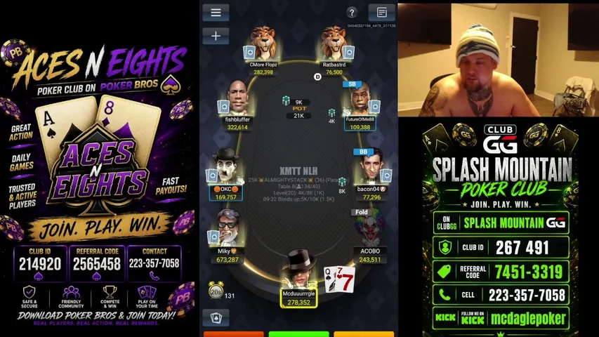 mcdaglepoker playing Poker - Live Casino Stream