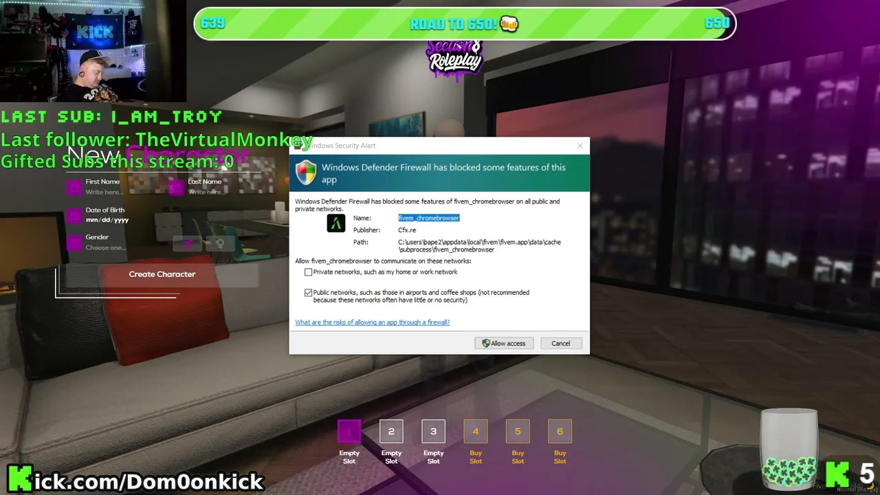 DOM0onKick