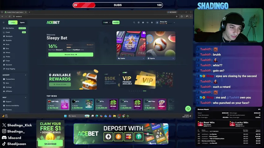 ACEBET GAMBA $150 HUNT | !TTS !Discord !Acebet !S
