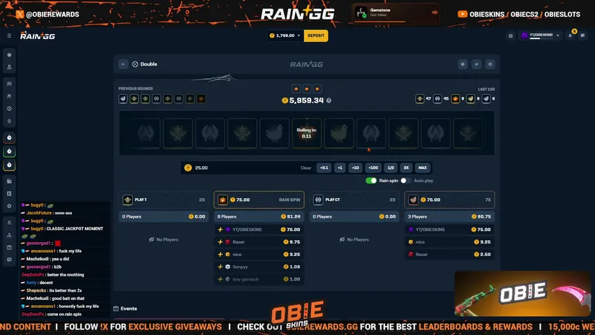 OBIESLOTS playing Slots & Casino - Live Casino Stream