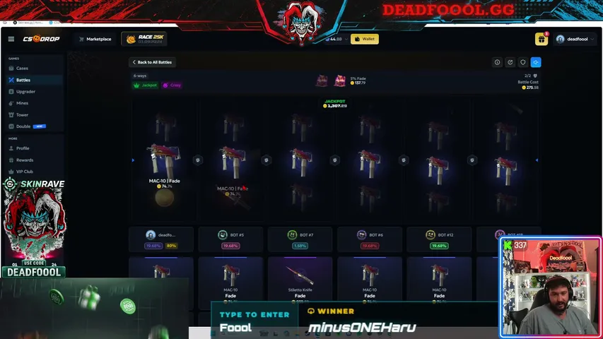 DeadFoool playing Slots & Casino - Live Casino Stream