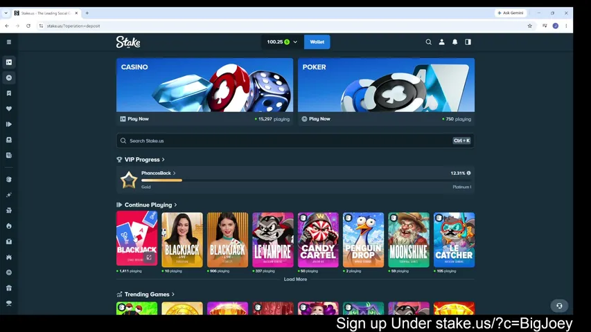 big-joey playing Slots & Casino - Live Casino Stream