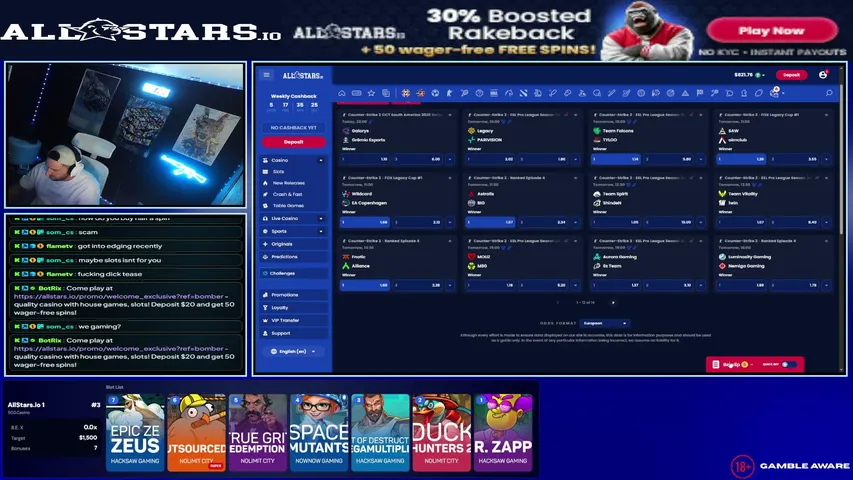 bomber playing Slots & Casino - Live Casino Stream