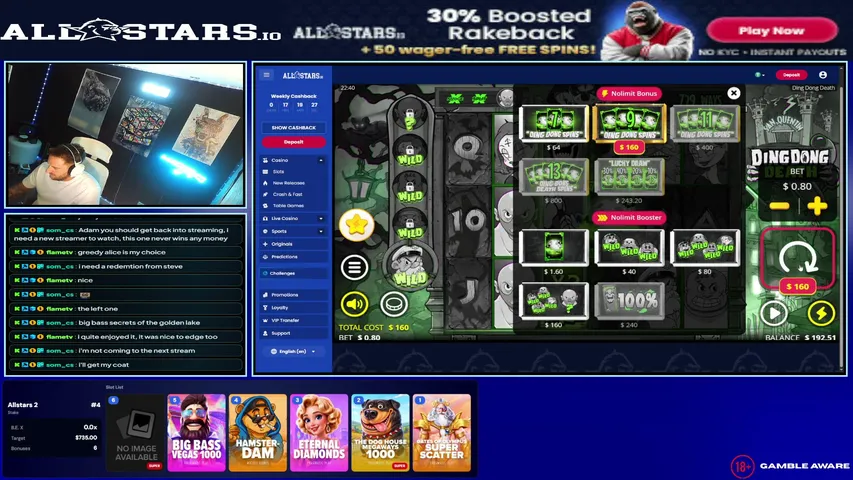 bomber playing Slots & Casino - Live Casino Stream