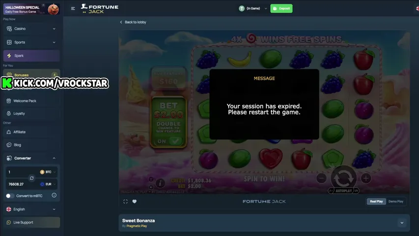 vrockstar playing Slots & Casino - Live Casino Stream