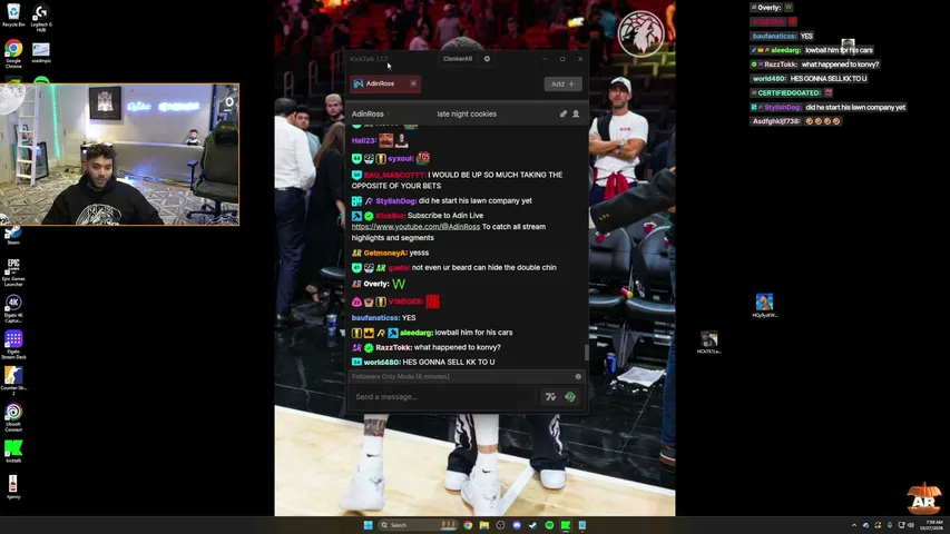 Live preview of adinross's Kick stream