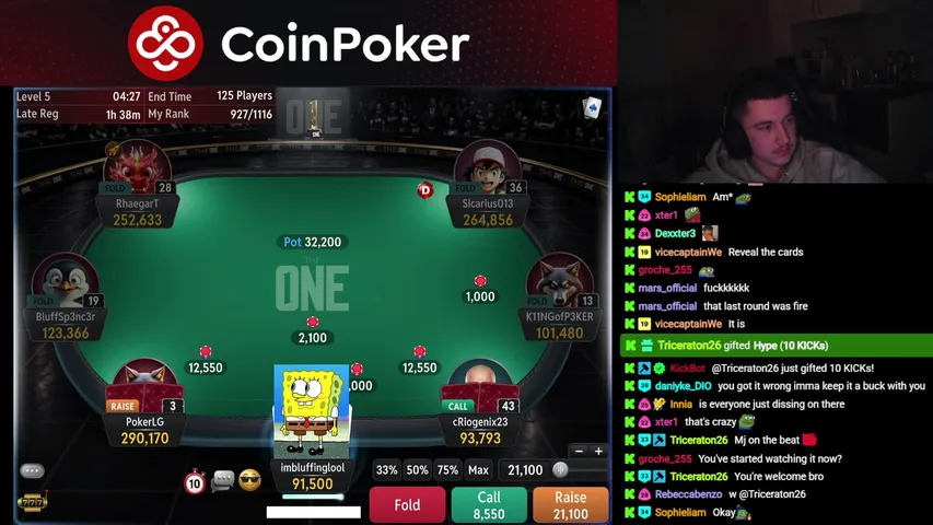samgamba playing Poker - Live Casino Stream