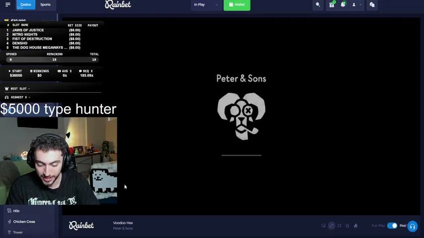 zackcove playing Slots & Casino - Live Casino Stream