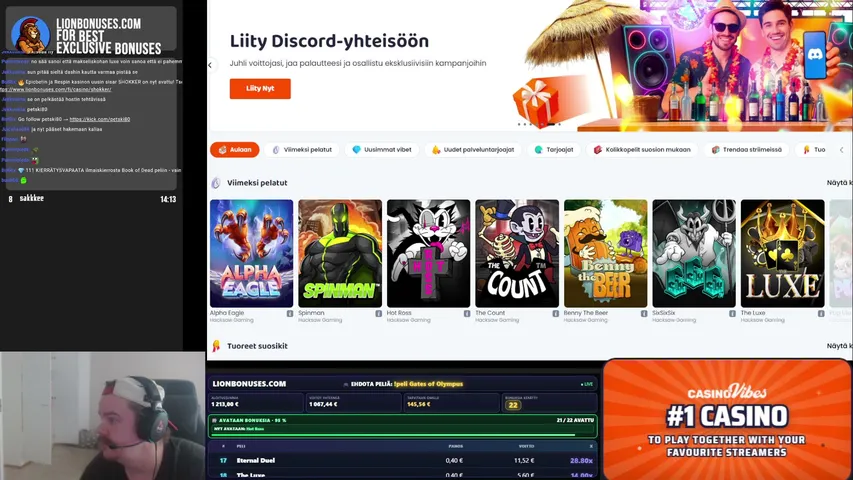 AVATAAN +21 BONARIA! UUSI 5000€ !KISA || EXCLU 300FS 0X WAGERILLA !VEGA || UUS MGA !KIRPEE