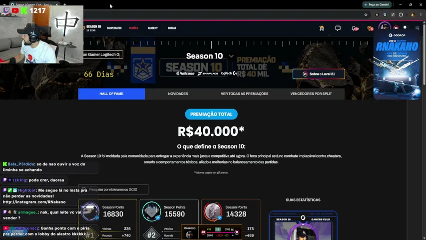 🀄🥋 Ranked PRO em busca do lvl 21 !ggdrop !csgoskins !upgrader !manual