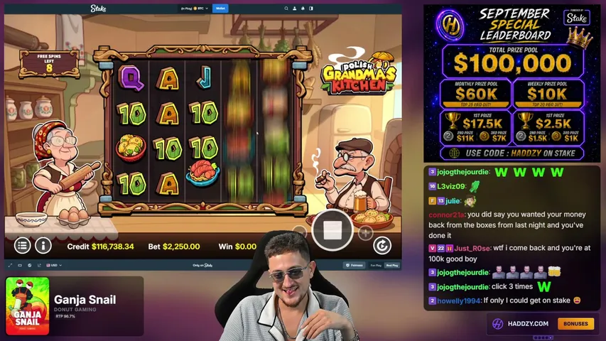 $50 Stake GIVEAWAY EVERY 4 BONUSES! $100k LEADERBOARD SEPTEMBER CODE HADDZY
40k BONUS OPENING 45 BONUSES
