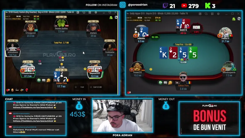pokerarmy playing Poker - Live Casino Stream