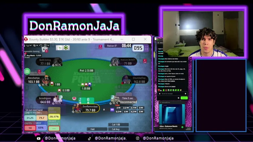 donramonjaja playing Poker - Live Casino Stream