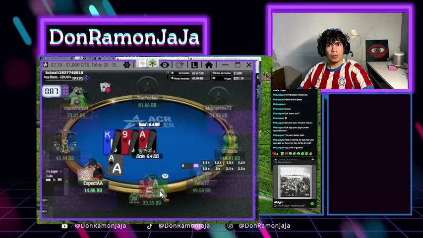 donramonjaja playing Poker - Live Casino Stream