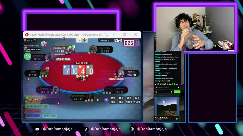 donramonjaja playing Poker - Live Casino Stream